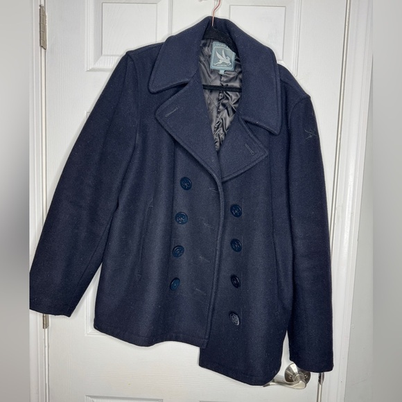 I. Spiewak and Sons Dugan Peacoat Mens M Navy Wool Button
Naval Double Breasted - Picture 1 of 11